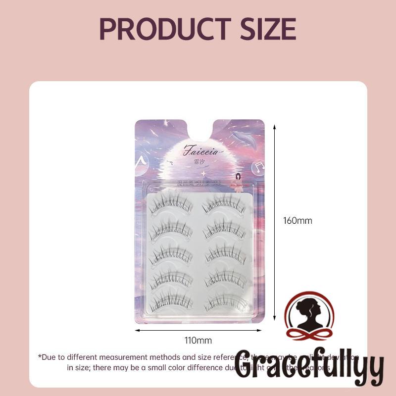 [COD]FAICCIA 5 Pasang Bulu Mata Palsu Natural Little Devil False Eyelashes Bulu Mata Korea Premium Set Bulu Mata Palsu-GY