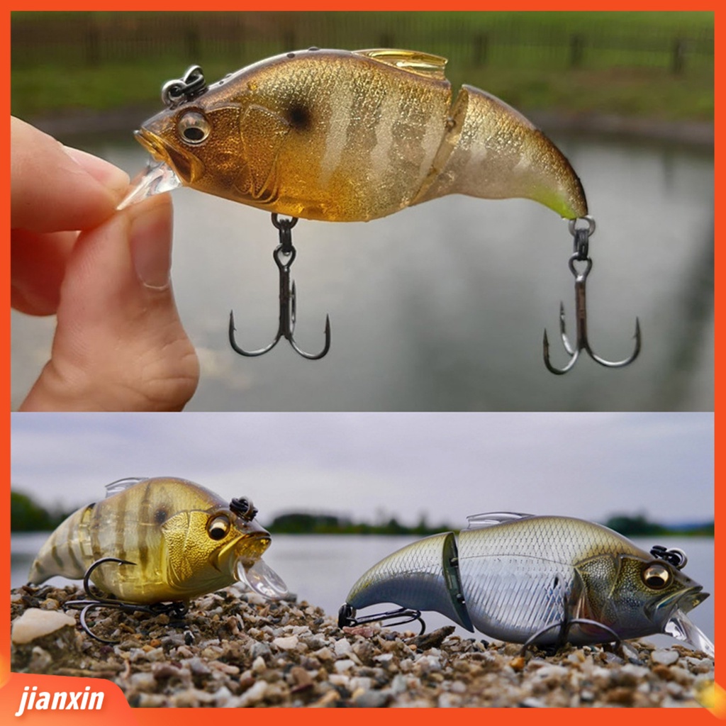 (In Stock) 71mm /9.7g Umpan Pancing 2bagian Kait Tajam Simulasi Lapisan Reflektif 3D Mata Laut Kecil Memancing Mengambang Buatan Ikan Kecil Umpan Perlengkapan Memancing