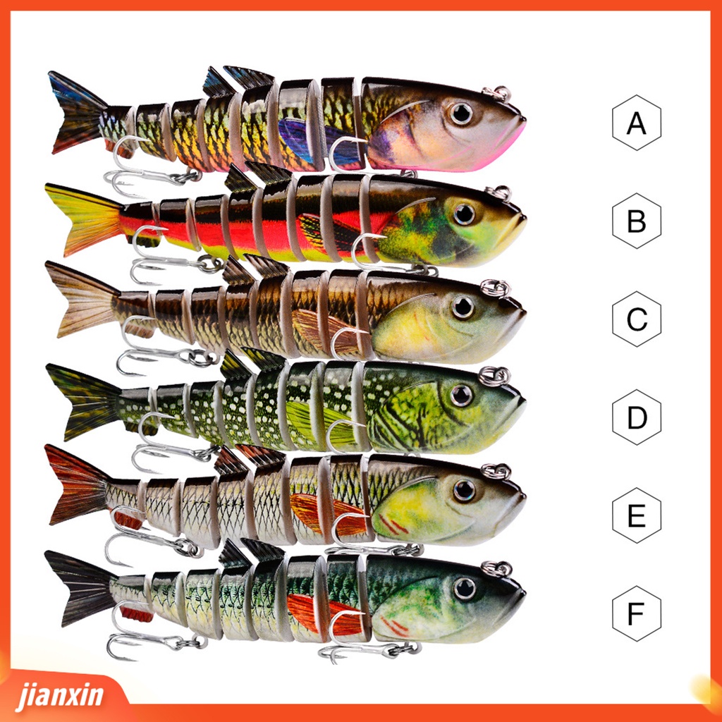 (In Stock) 13cm /22g Umpan Pancing Plastik Realistis Multi Bagian Merampingkan Tubuh Umpan Keras Aksesori Memancing