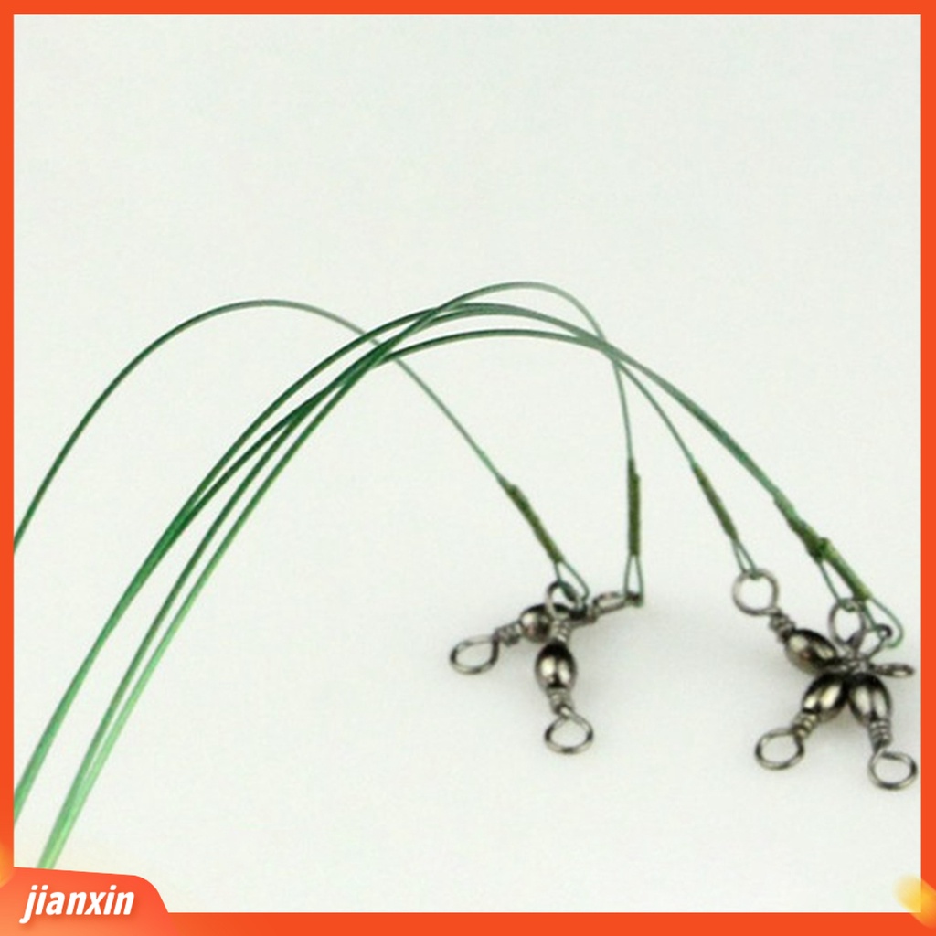 (In Stock) 20Pcs 15 /20 /25cm Kawat Pemimpin Baja Anti Gigit Dengan Pin Putar Aksesoris Ikan