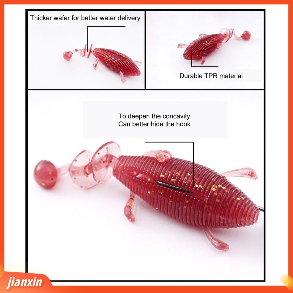 (In Stock) 3Pcs 11g Memancing Soft Lure Mensimulasikan Topwater TPR Silikon Bentuk Serangga Lure Untuk Bass Pike