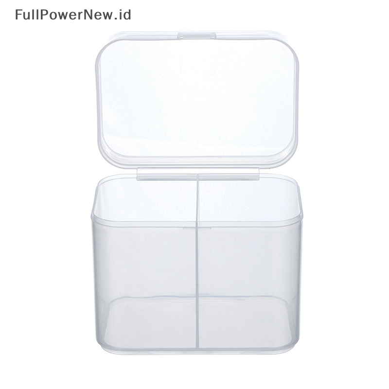 Power Cosmetic Wash Towel Storage Box 2grid Plastik Dengan Tutup Kapas Bongkar Pasang Alat ID