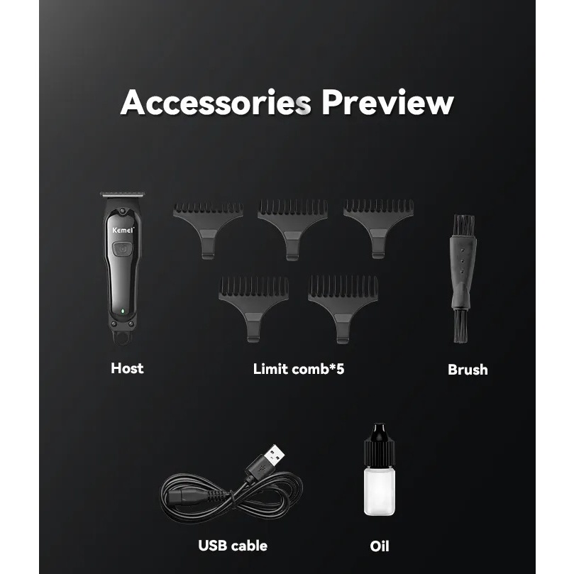 KEMEI KM-9317 - Electrical Hair Trimmer Alat Cukur Pangkas Rambut