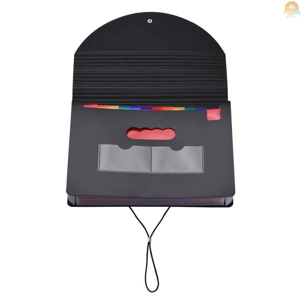 In Stock 24saku Expanding File Folder Dengan Penutup Accordian File Organizer Ukuran Surat A4 Document Organizer Warna Pelangi Untuk Rumah Kantor Sekolah