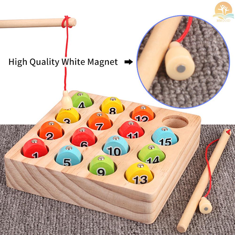 In Stock Wooden Magnetic Fishing Game Montessori Number Cognition Puzzle Sortiran Warna Edukasi Prasekolah Untuk Anak Laki-Laki &amp; Perempuan Usia 3th+