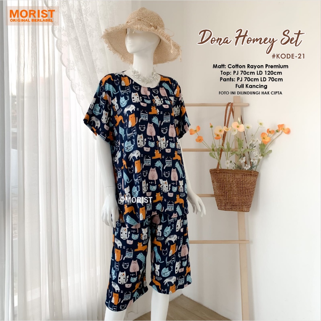 Dona Homey Set (19-21) ORI MORIST | Ld120 Cotton Rayon Premium