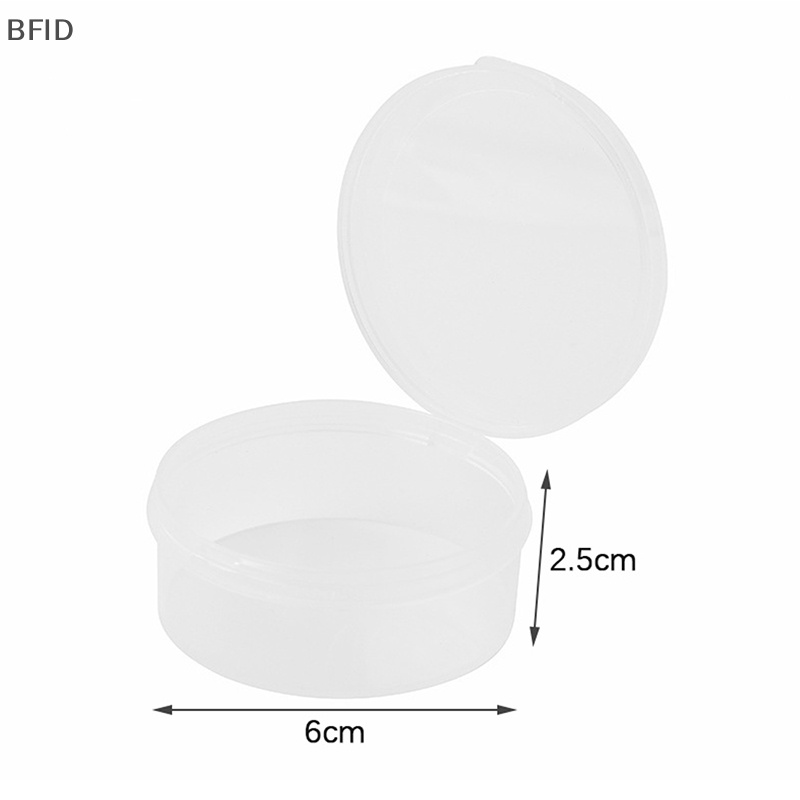 [BFID] 3pcs 6X2.5cm Transparan Siam Puff Kotak Penyimpanan Perhiasan Round Plastic Box [ID]