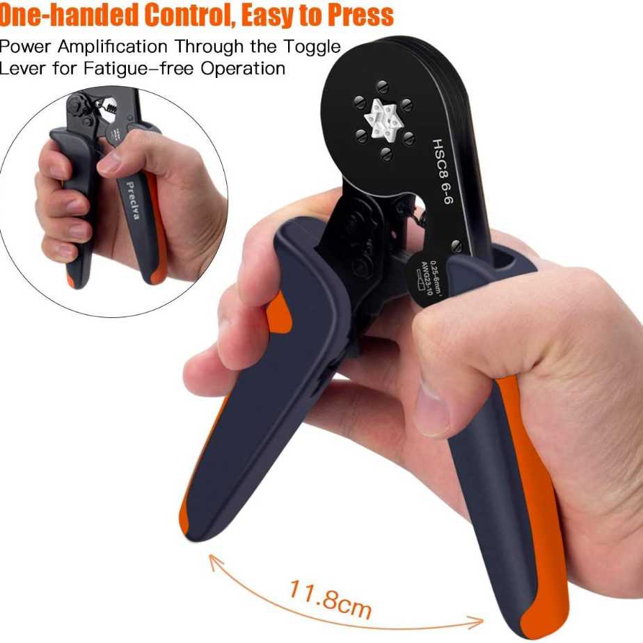 Wire Ferrule Crimp Tool Self Adjusting Crimping Pliers BURNHILDA