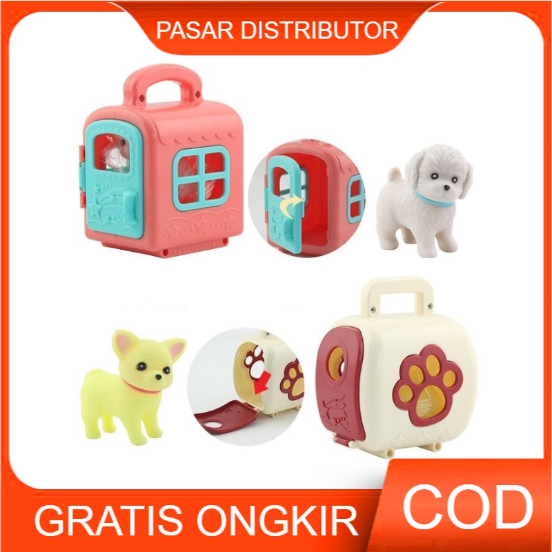 Mainan Anak TAS CARGO CUTE PET In The House Mini Mainan Pet Cargo Anak