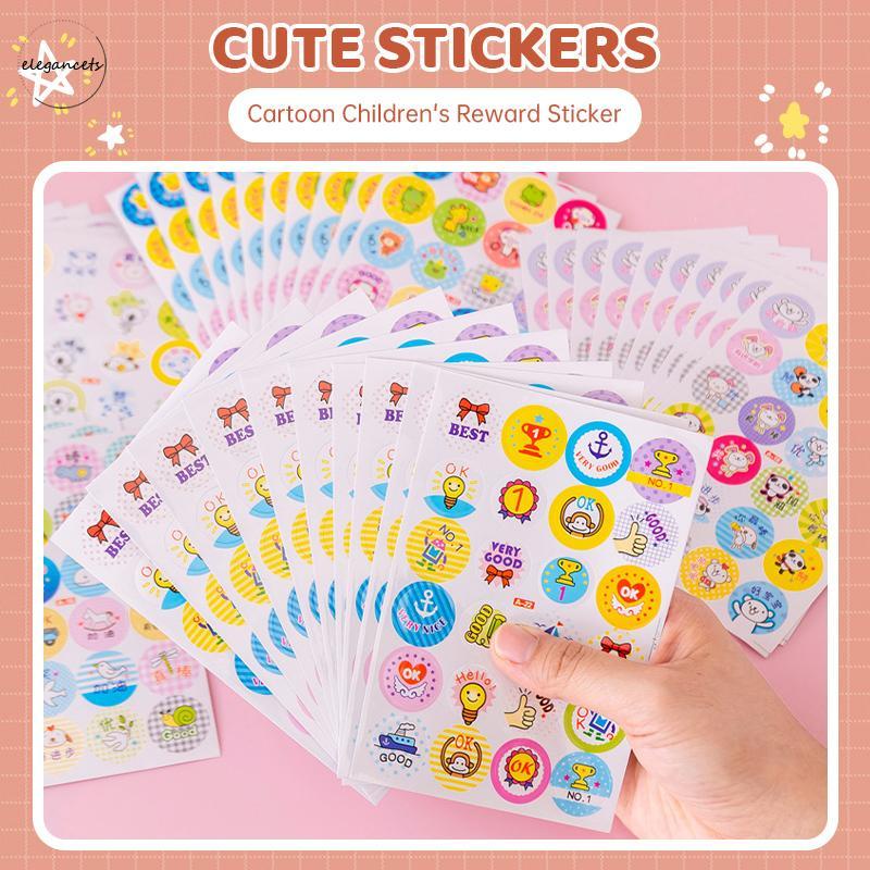 

Cartoon Reward Stickers Animals Praise Label Stationery Sticker Mother Teacher Award Classic Toys School Supplies Kids Photo Album Decor E