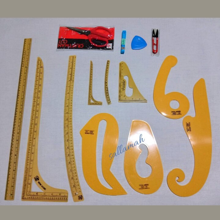 

paket penggaris pola 14 jenis \ alat jahit ,.\
