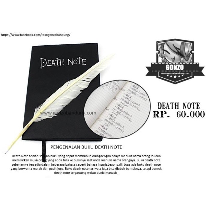 

✨BISA COD✨ -Buku anime Death Note ( replika buku deathnote )