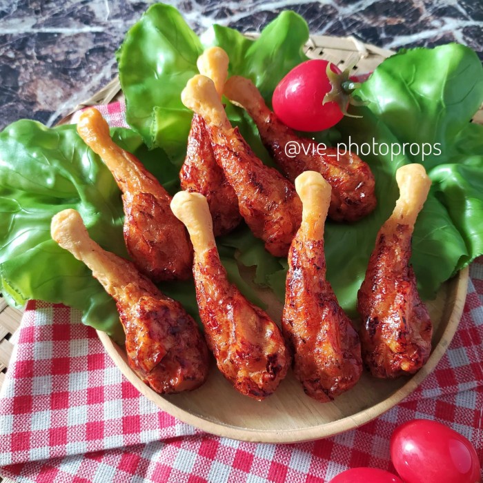 Ayam Goreng Artificial Simulasi Ayam Goreng Palsu Properti Fotografi - Paha