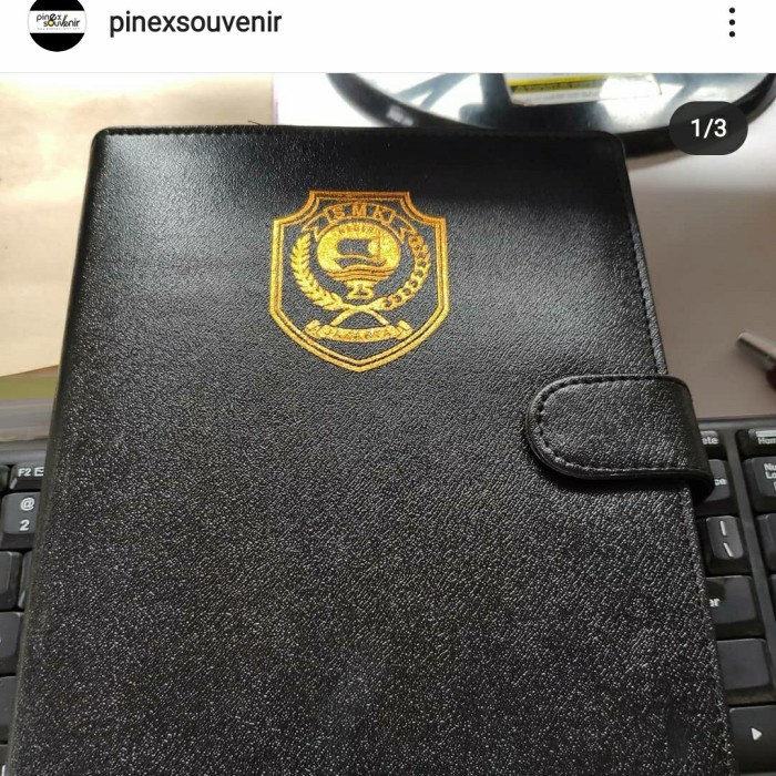 

✨BISA COD✨ -agenda custom logo kulit sintetis A5 isi cetak logo