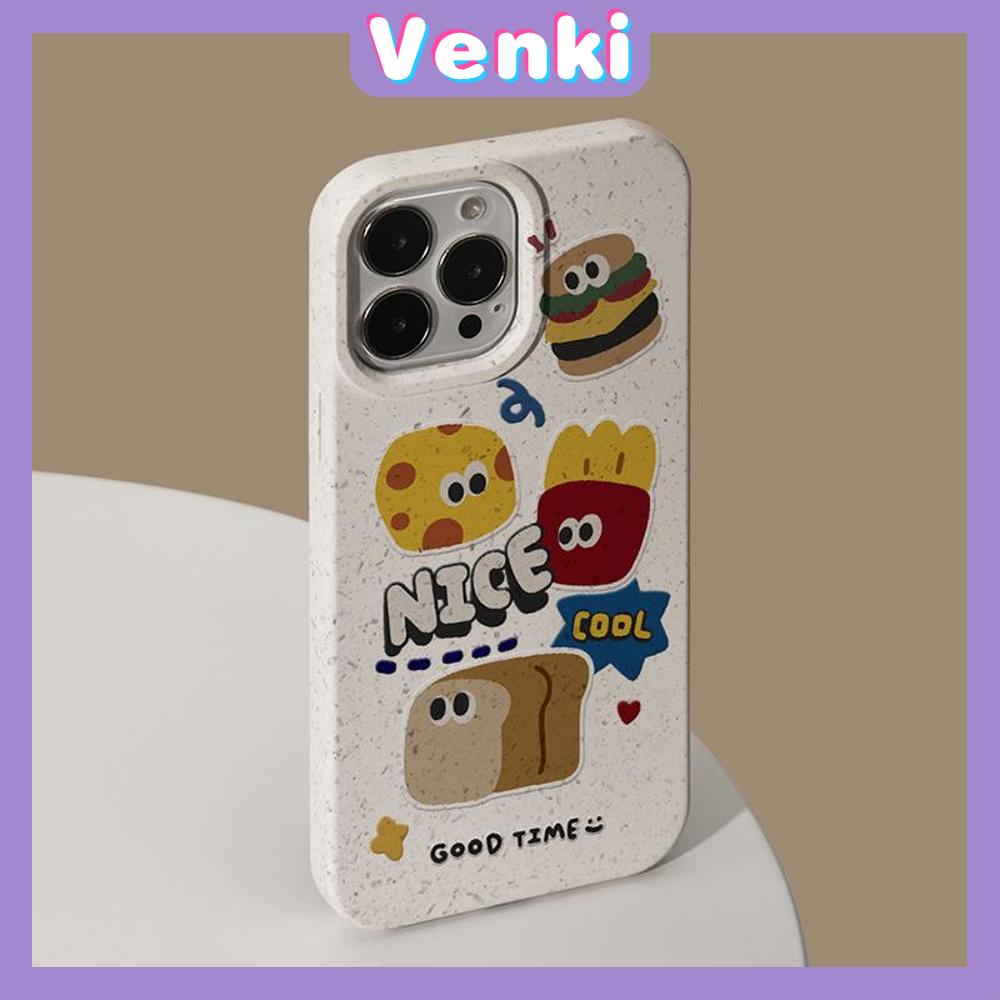 Venki - Untuk iPhone 11 Case Ramah Lingkungan Biodegradable Case Halus Pelindung Gandum Menyenangkan Makanan Burger Lezat Kompatibel dengan iPhone 14 Pro max 13 Pro max 12 Pro Max 11 xr xs max 7