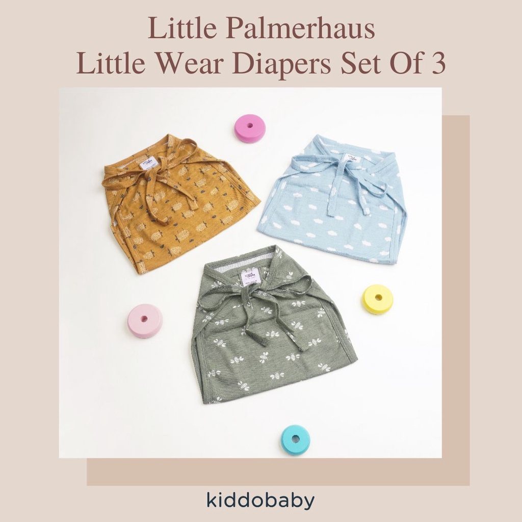 Little Palmerhaus Little Wear Diapers Set Of 3 | Popok Kain