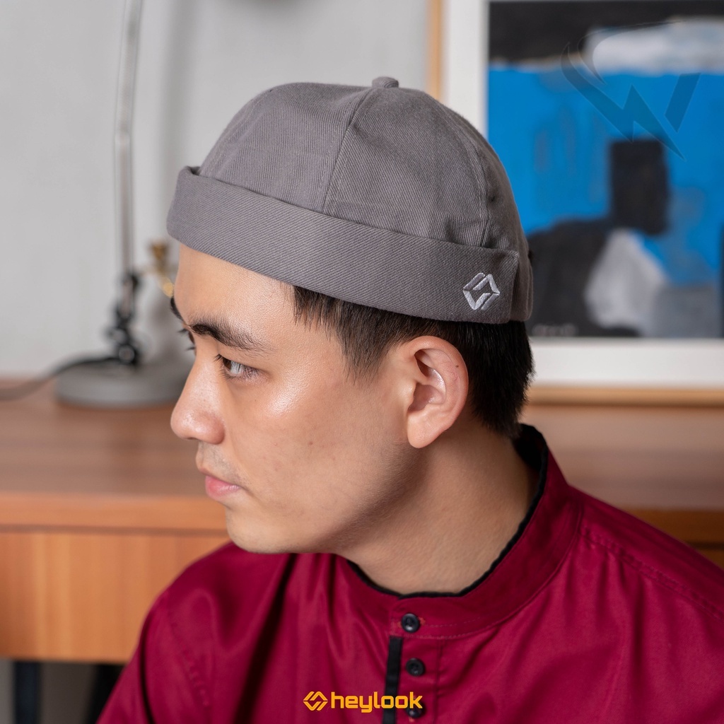Topi Peci Mikihat Kopiah Muslim Pria Topi Distro Pria - GREY - withdrawstrg