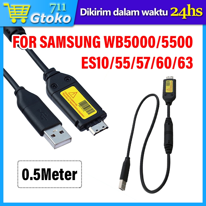 Kabel Data USB Kabel Charger Kamera Digital Samsung Panjang 50cm WB5000 WB5500 ES10 ST10 PL10