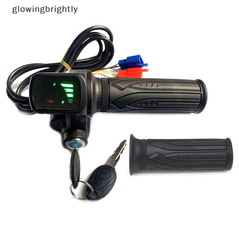 [glowingbrightly] Throttle Sepeda Elektrik Akselerator 36V48V Untuk E-bike/ Stang Throttle Aksesori Skuter Listrik Dengan Display LED TFX