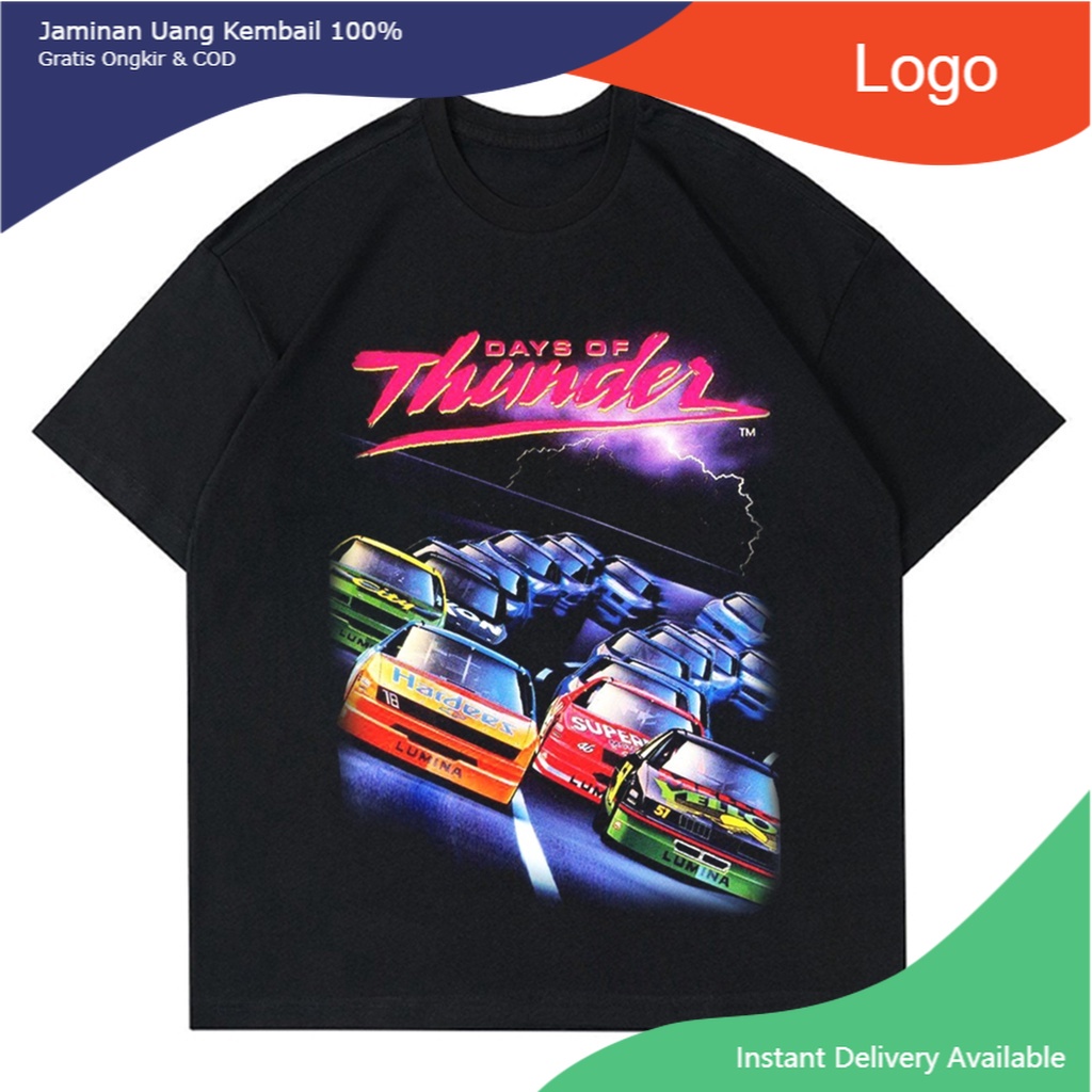 KAOS NASCAR RACING THUNDER | TSHIRT VINTAGE NASCAR RACING 90S | KAOS VINTAGE HITAM
