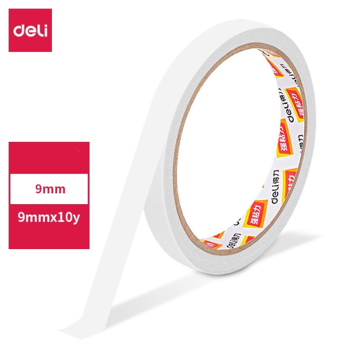 

[BISA COD] SOLASI DOUBLE TAPE 9 MM X 10 YARD DELI DOBEL TIP MURAH DOUBLE TIP