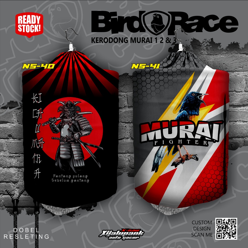 QF54GB Kerodong MURAI BATU Motif Krodong SANGKAR murai batu Penutup sangkar  No 1 2 3 (6)