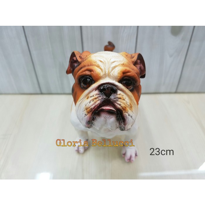 PATUNG PAJANGAN MINIATUR ANJING ENGLISH BULLDOG BULDOG