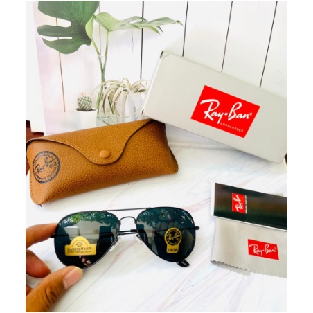 Kacamata Hitam Sunglasses UV400 Unisex Pilot Aviat Polarize Fullset Free Pembersih