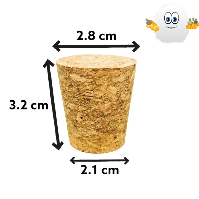 Mr.Generie 28x21x32 mm Cork / Tutup Sumbat Botol Gabus Kayu Jumbo