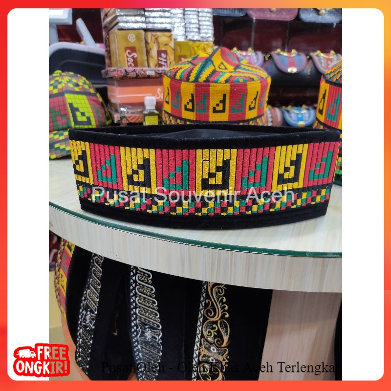 peci bordir khas Aceh | SONGKOK bordir meukeutop Aceh