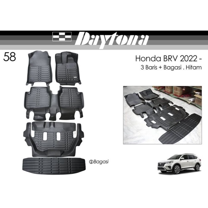 DAYTONA Karpet 5D Honda BRV 2022- FULL SET - 5D BLACK