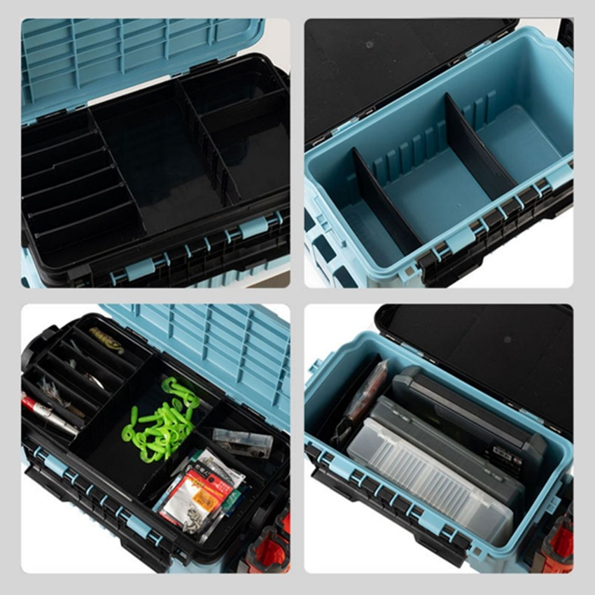Tackle Box Kotak Peralatan Pancing Jging Lure Box Fishing Box Mancing Serbaguna Besar Kecil 6L 11L