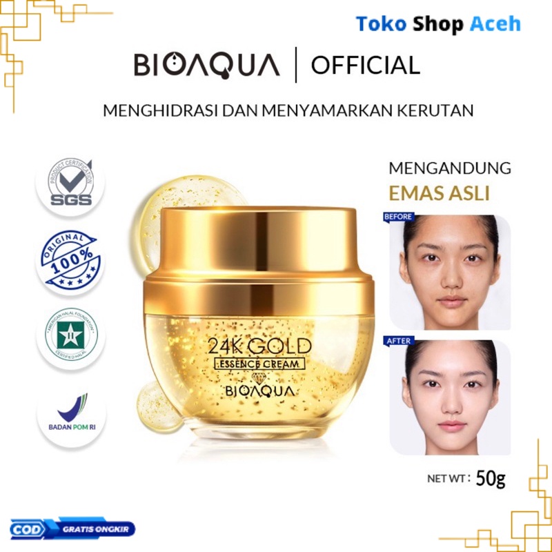 [PROMO] Essence cream bioaqua / Bioaqua 24K Gold Essence Cream 50gr