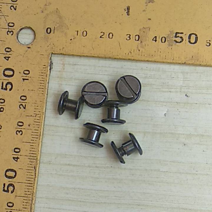 Baut Jilid buku 4 mm (obeng minus) warna black nikel