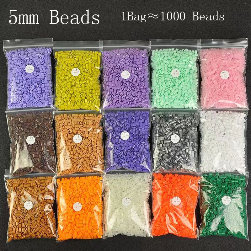 5 mm Perler Beads Refill Pack 24 Warna Hama Beads Refill Beads 1000 PCS