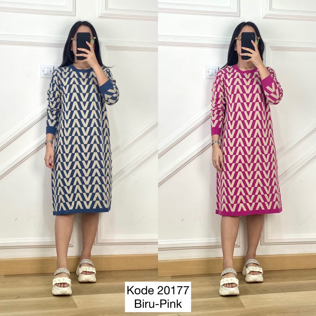 Dress Rajut Panjang I Terusan Dress Wanita I Baju Terusan Wanita Casual Dress I Terusan Wanita Casua
