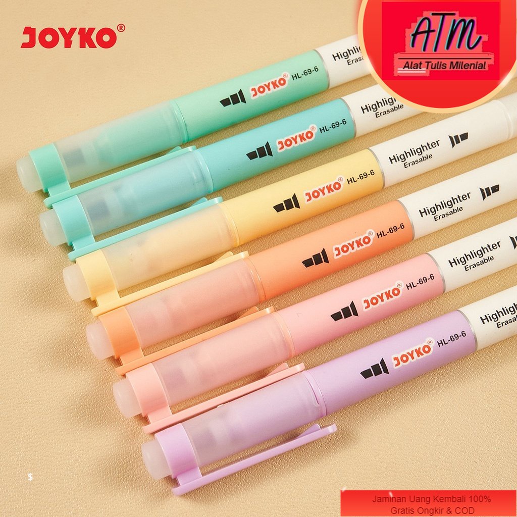 

Erasable Highlighter Penanda Dapat Dihapus Joyko HL-69-6