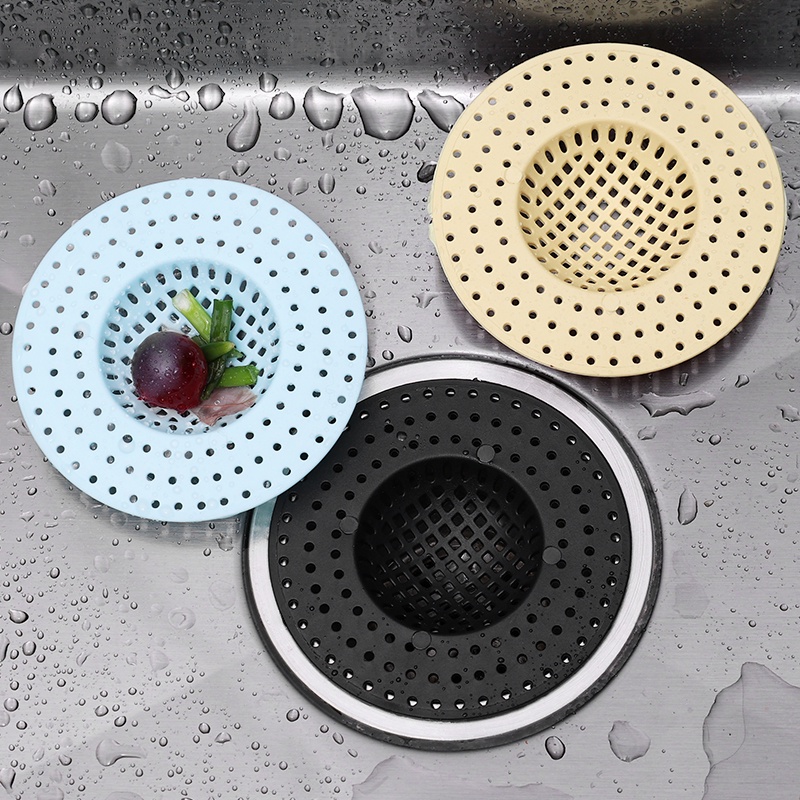 1pc Warna Random PP Anti-blocking Bathroom Floor Drain/Saringan Penangkap Rambut Wastafel Dapur Sederhana Saringan Jaring Rumah Tangga