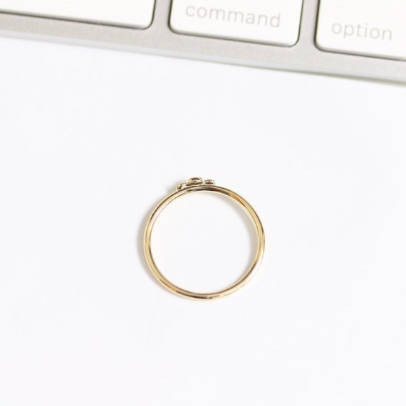Goldkingdom Fashion Perhiasan Aksesoris Ready Stock Baru Eropa Dan Amerika Halus3 Berlian Cincin Wanita Emas Pertunangan Strip Cincin Bebas Alergi