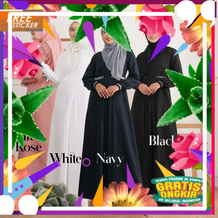 GAMIS NIBRAS NBC 025 / GAMIS BUSUI NIBRAS ORIGINAL GAMIS BAHAN TOYOBO / GAMIS MURAH TERBARU / BAJU L