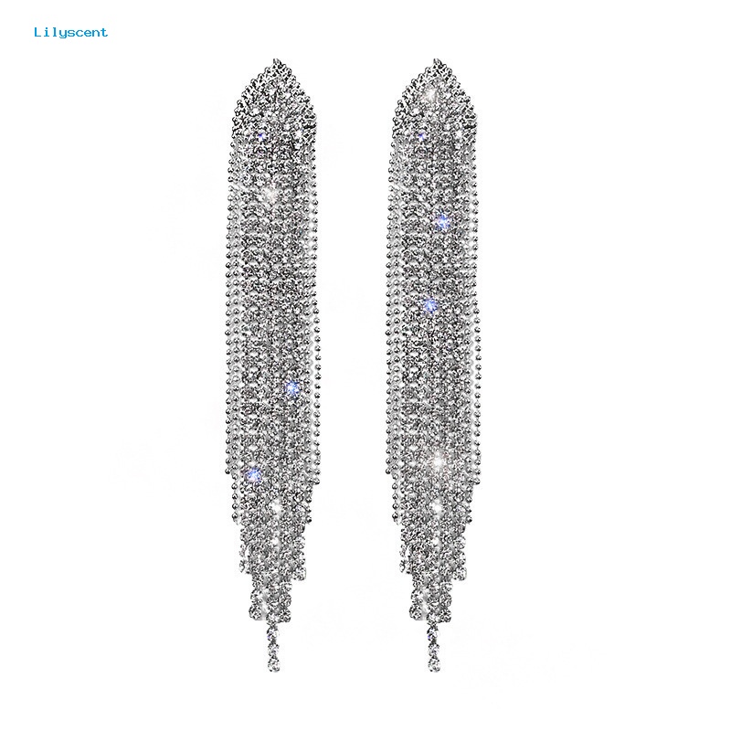 Lilyscent 1pasang Anting Menjuntai Elegan Untuk Hadiah Anting Drop Portable Shiny