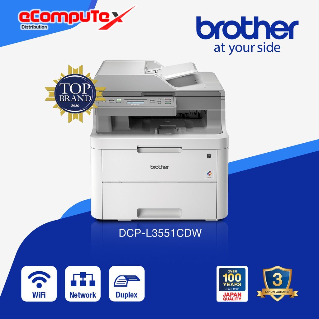 PRINTER BROTHER DCP L3551CDW / L-3551CDW LASER COLOR AIO DUPLEX WIFI GARANSI RESMI