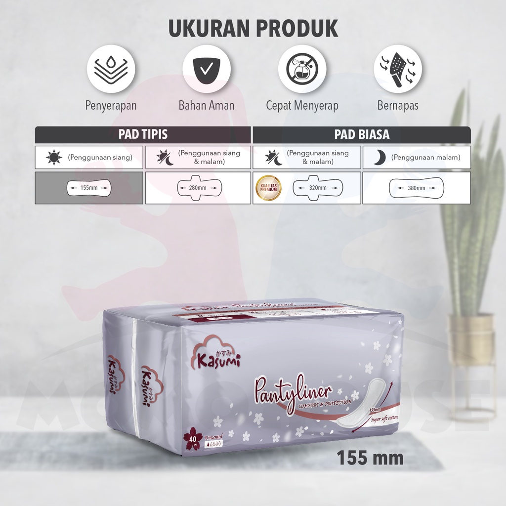 40Pcs MOMO HOUSE pantyliner pembalut bersalin pantyliner napkin pad pembalut melahirkan pantiliner maternity pad pembalut