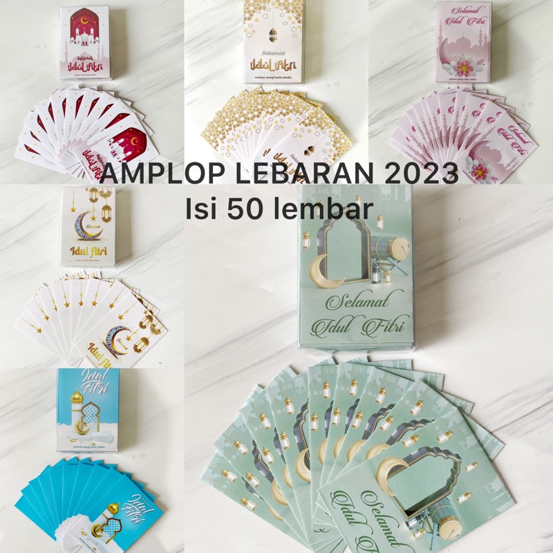 

READY STOCK - Amplop Lebaran Idul Fitri 2023 isi 50 lembar per Mika / Motif Terbaru / Angpao Eid Mubarak Murah