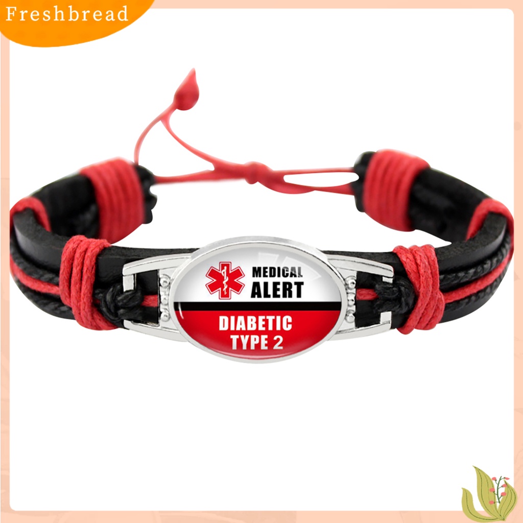 &lt; Freshbread &gt; Outdoor Braided Climbing Cord Diabetes Medis Alert Gelang Survival Bangle