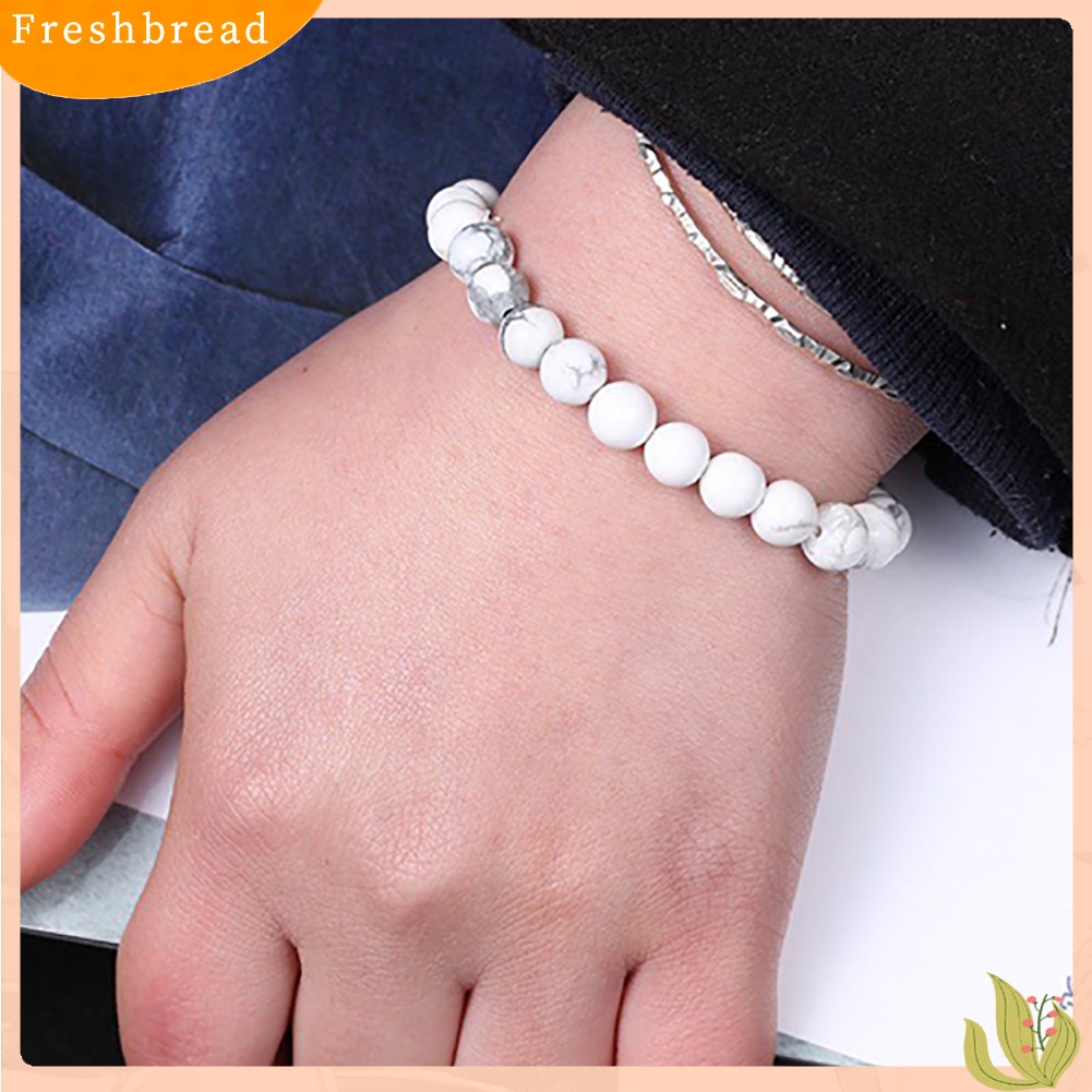 &lt; Freshbread &gt; Gelang Manik-Manik Batu Alam Perhiasan Fashion Pria Wanita Pesta Prom Hadiah