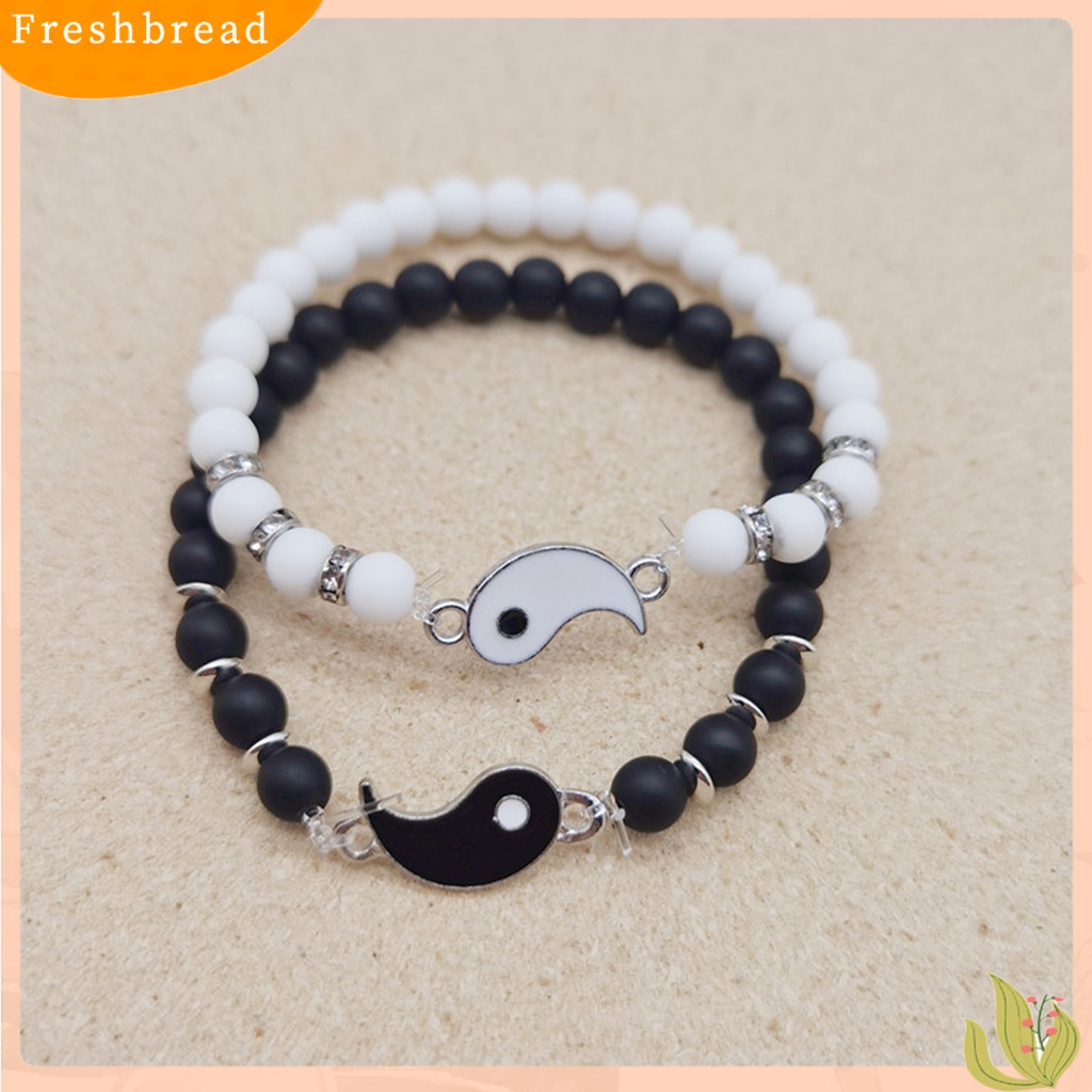 &lt; Freshbread &gt; Tai-Chi Yin Yang Couple Beads Dress-up Gelang Mewah Untuk Istri