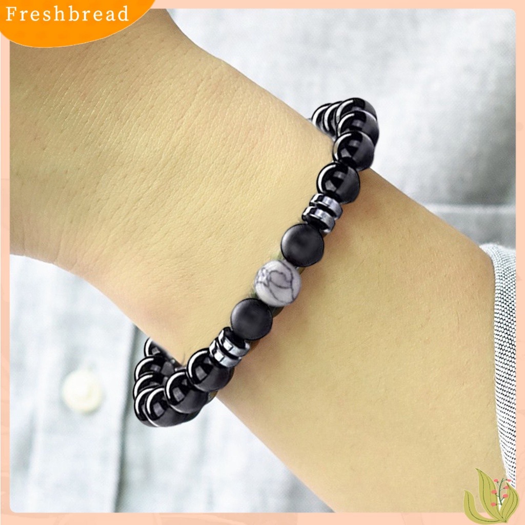 &lt; Freshbread &gt; Gelang Tali Elastis ic Perlindungan Kesehatan Batu Alam Fashion Pria Wanita Tiger Eye Beads Bracelet Untuk Pakaian Sehari-Hari