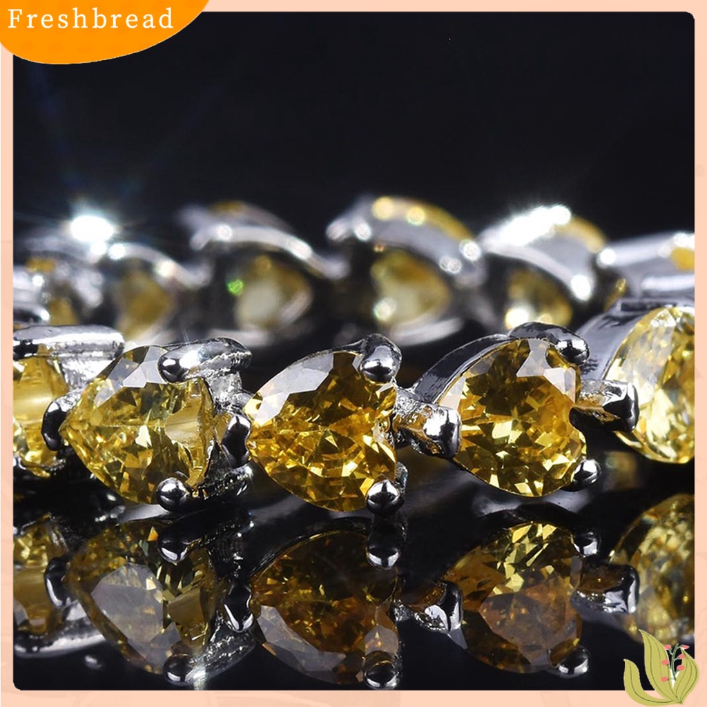 &lt; Freshbread &gt; Cincin Jari Bentuk Hati Berlian Imitasi Wanita Adjustable Pengerjaan Halus Ring Untuk Pacaran