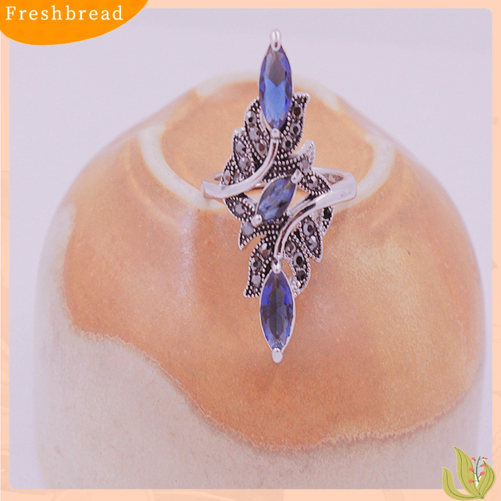 &lt; Freshbread &gt; Cincin Jari Pengerjaan Halus Perhiasan Permata Imitasi Wanita Cantik Berlian Imitasi Fidget Ring Untuk Perjamuan